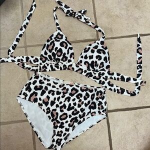 GIANNI BINI GB Leopard Print Bikini Set